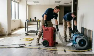 Structural drying equipment for water damage restoration in Rockford, IL